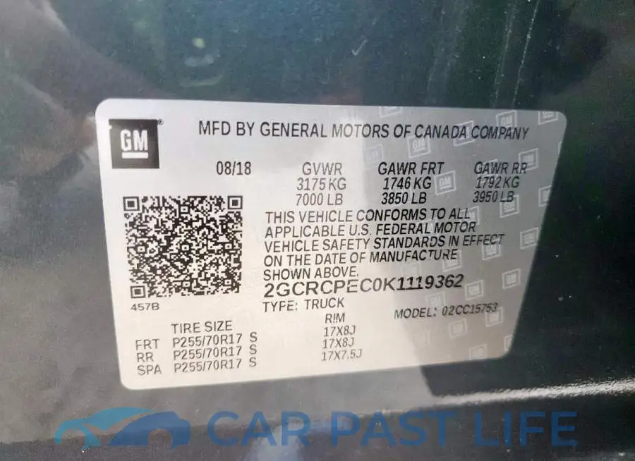 2GCRCPEC0K1119362# 13