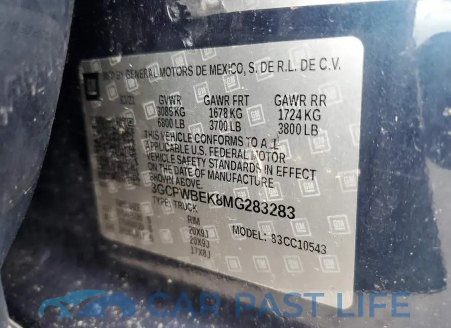 3GCPWBEK8MG283283# 12