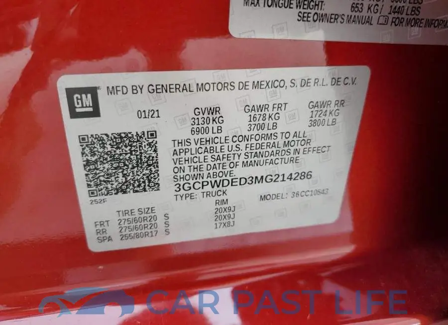 3GCPWDED3MG214286# 13