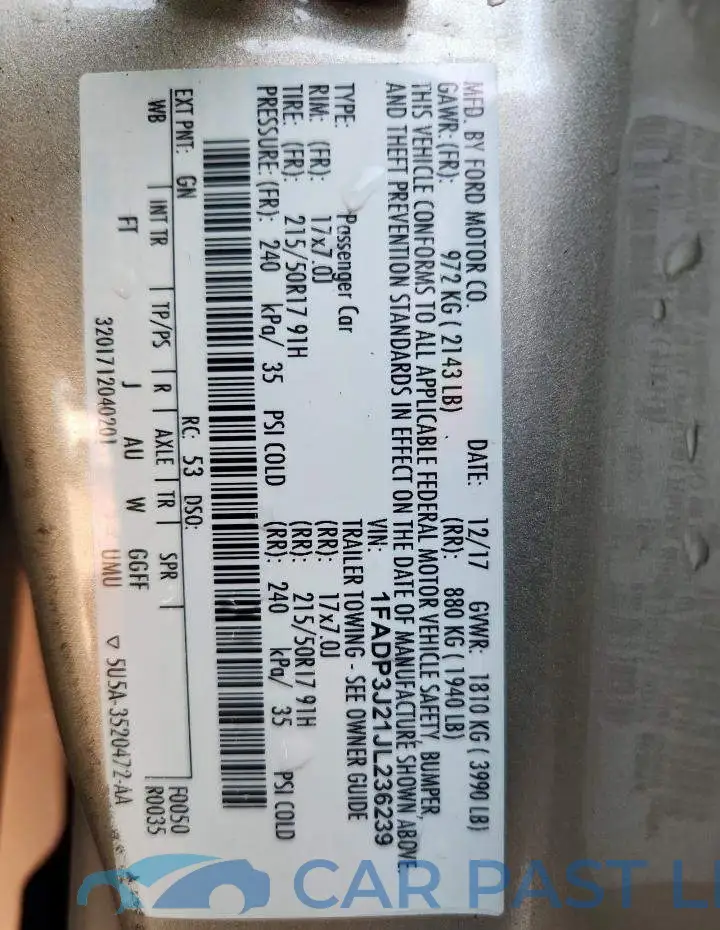 1FADP3J21JL236239# 13