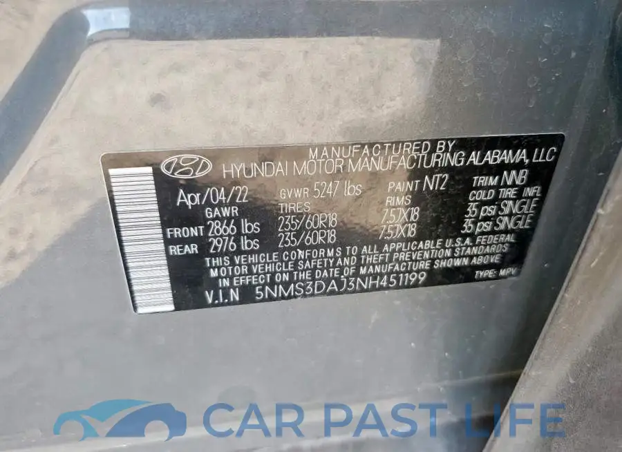 5NMS3DAJ3NH451199# 13