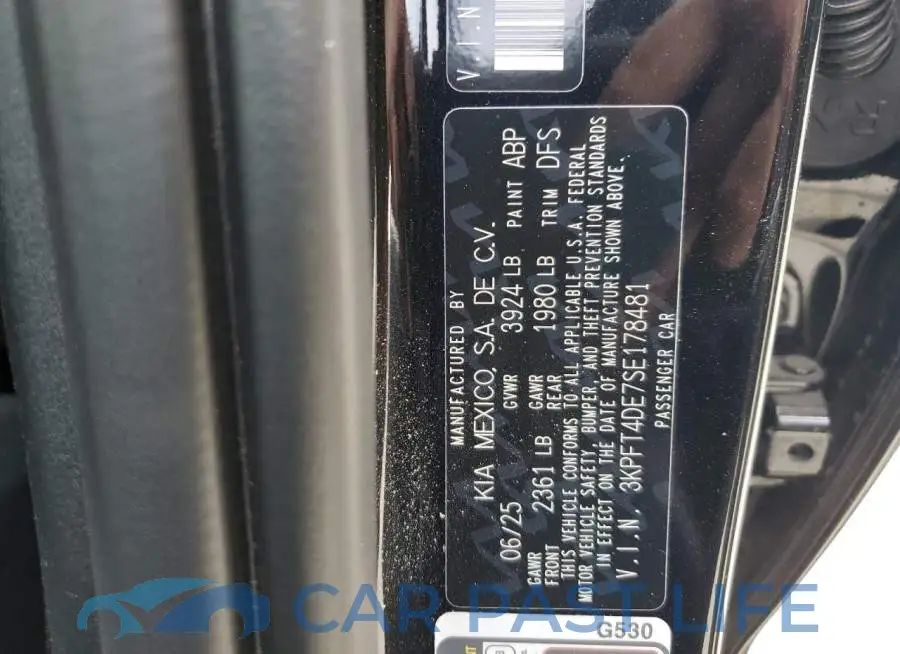 3KPFT4DE7SE178481# 12