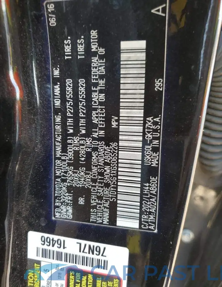 5TDYY5G1XGS065226# 13