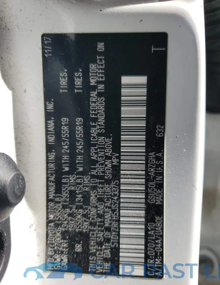 5TDYZRFH5JS243375# 13