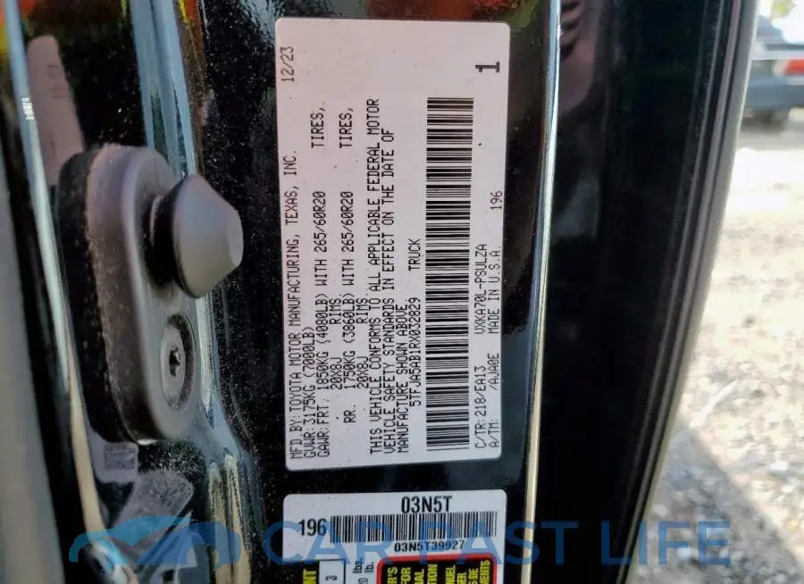 5TFJA5AB1RX032829# 12