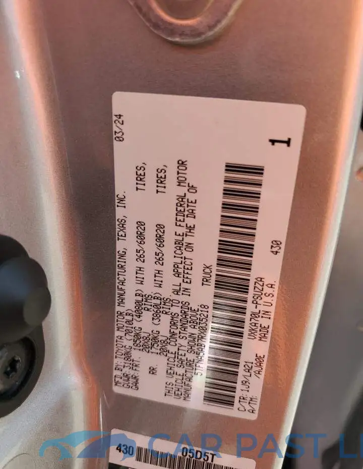 5TFNA5AB7RX035218# 12