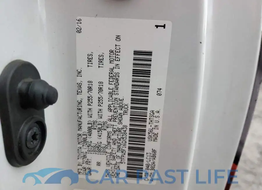 5TFPW5F16GX538438# 12