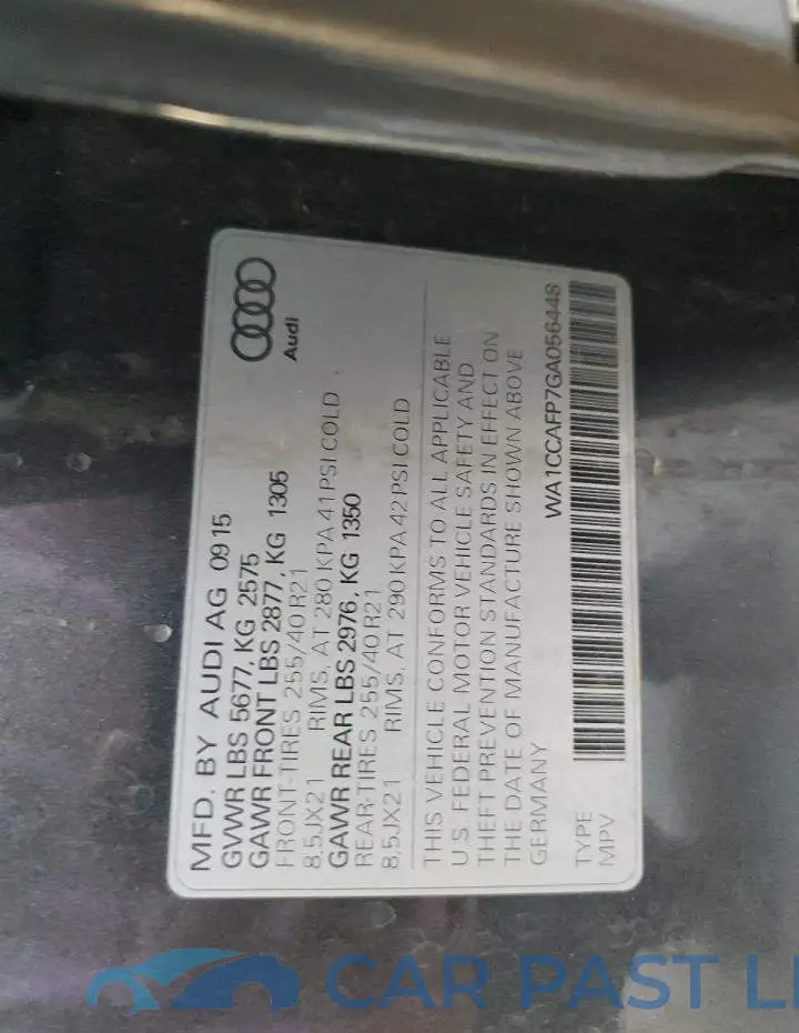 WA1CCAFP7GA056448# 12