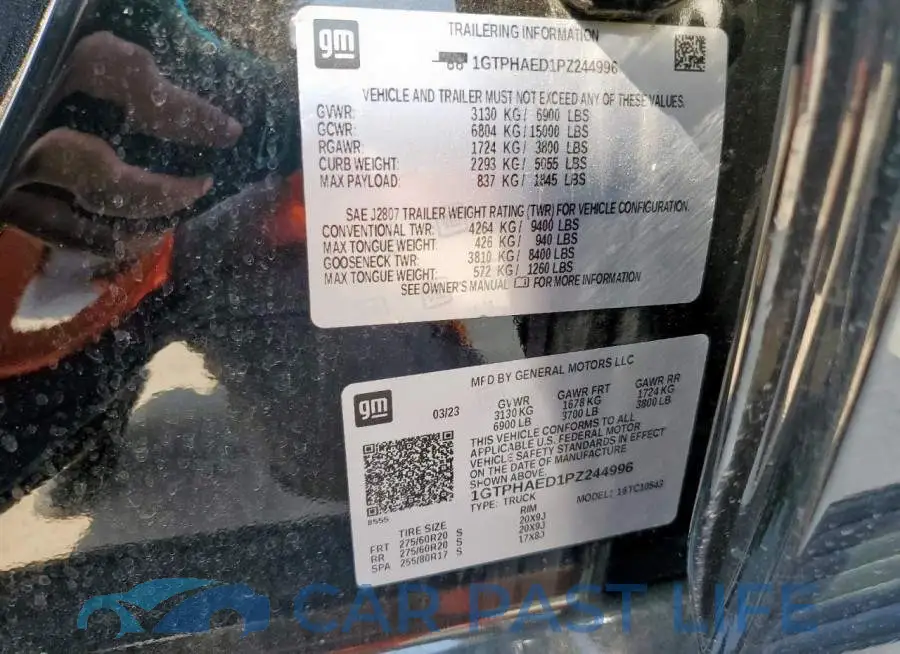 1GTPHAED1PZ244996# 12