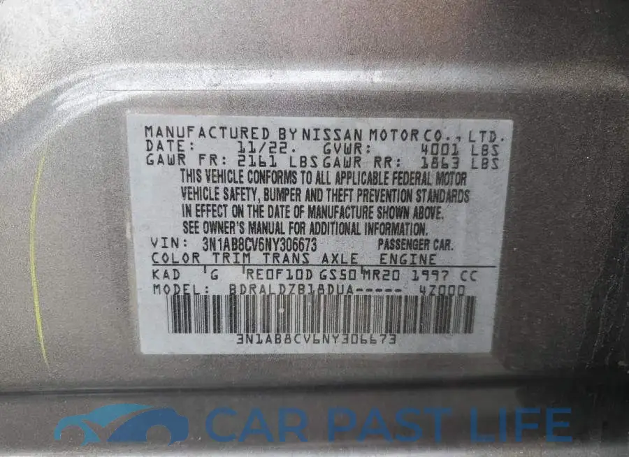 3N1AB8CV6NY306673# 12