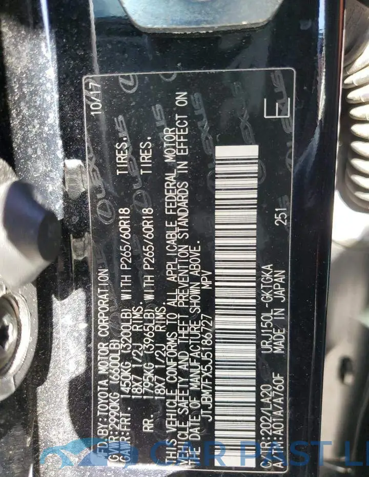 JTJBM7FX5J5186727# 14