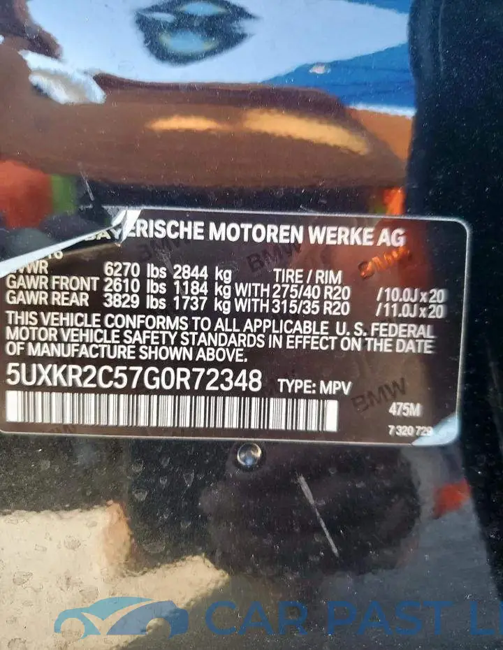 5UXKR2C57G0R72348# 13