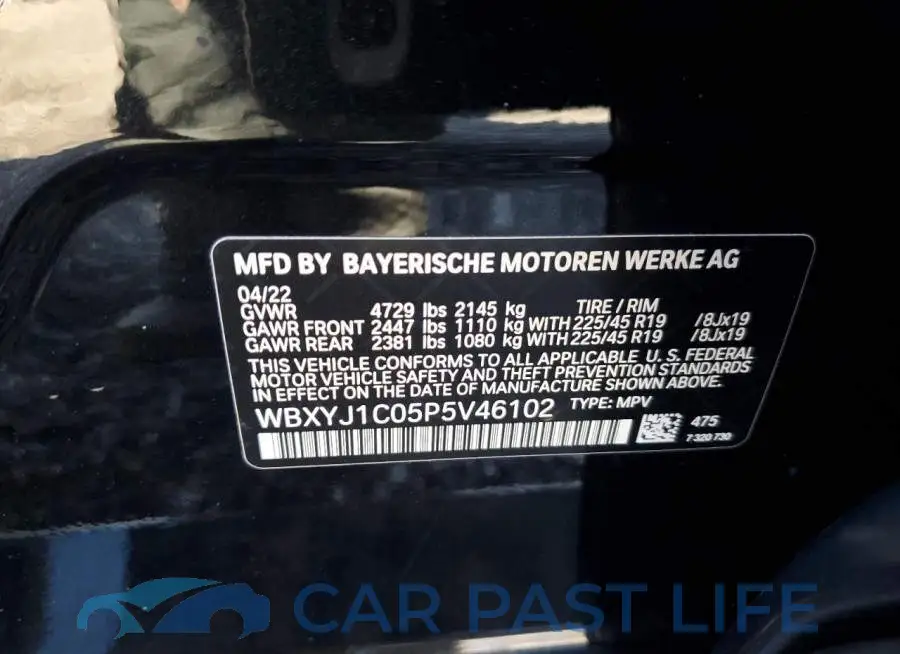 WBXYJ1C05P5V46102# 14