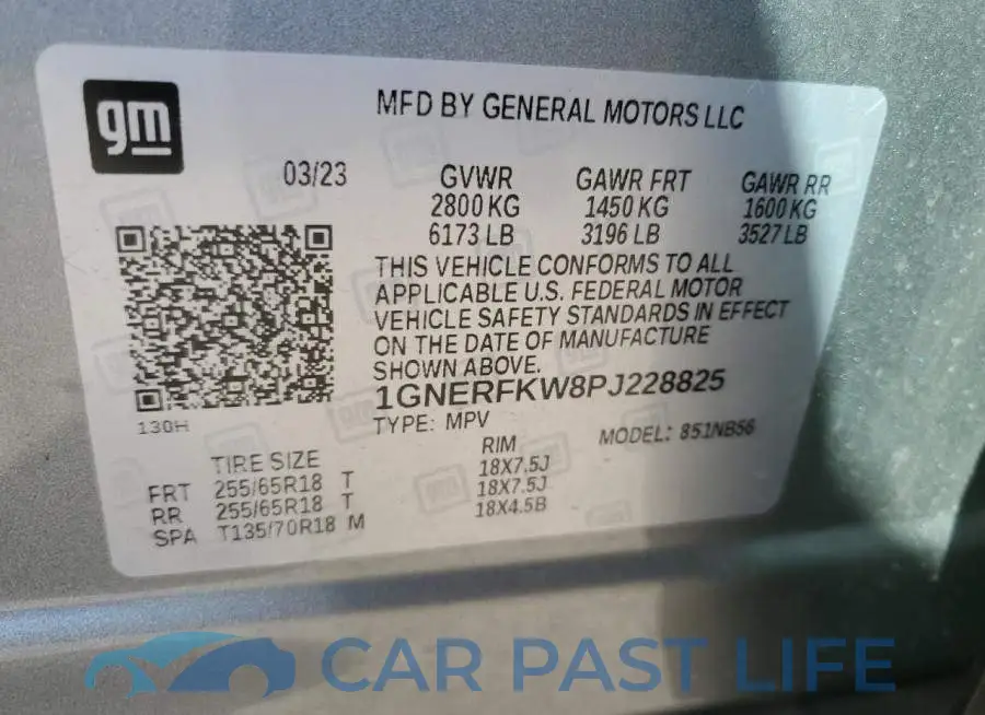1GNERFKW8PJ228825# 13