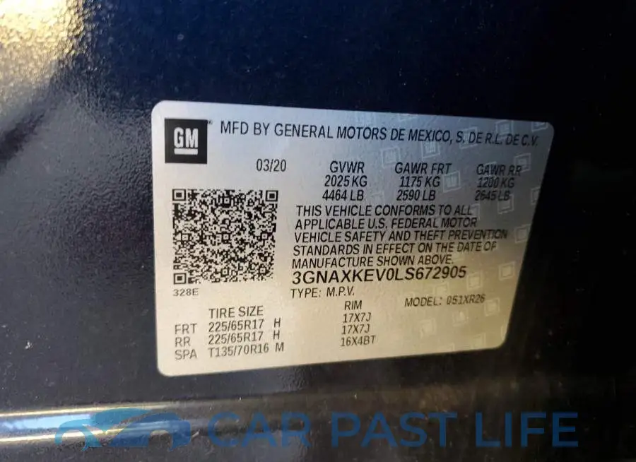 3GNAXKEV0LS672905# 12