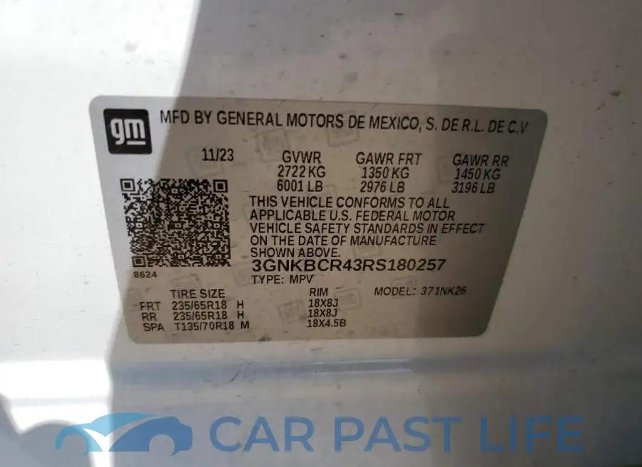 3GNKBCR43RS180257# 13
