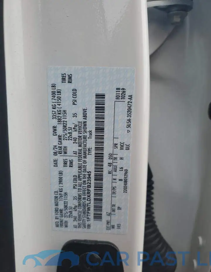 1FTFW7LDXRFB23945# 13