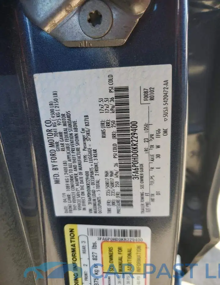 3FA6P0HD0KR229400# 13