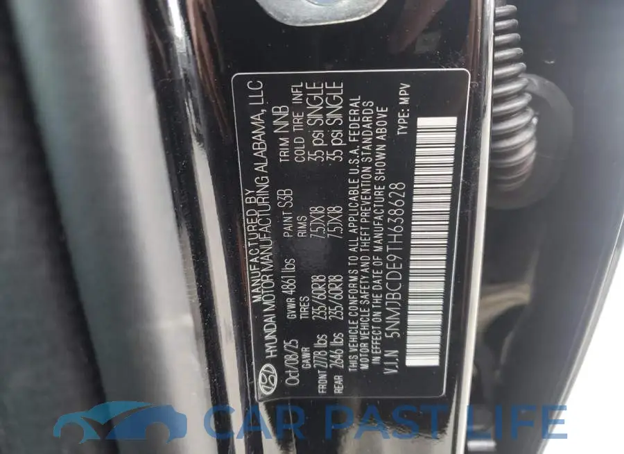 5NMJBCDE9TH638628# 14