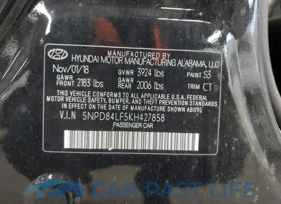 5NPD84LF5KH427858# 13