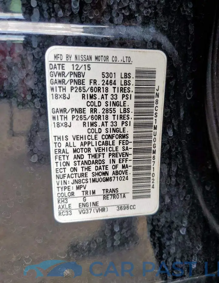 JN8CS1MU0GM671024# 13