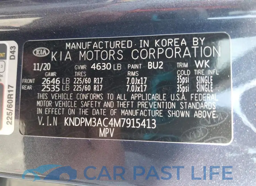 KNDPM3AC4M7915413# 13
