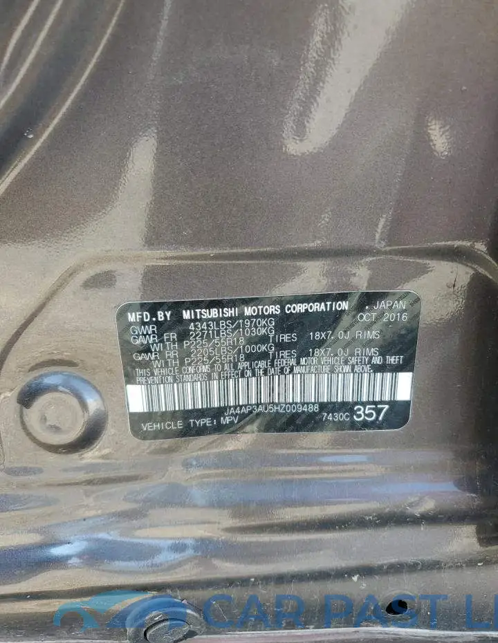 JA4AP3AU5HZ009488# 13