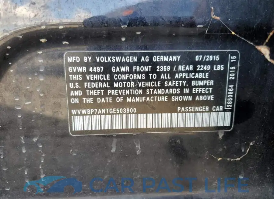 WVWBP7AN1GE503900# 12
