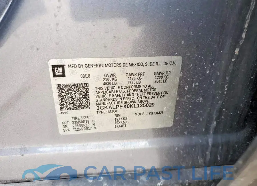 3GKALPEX0KL135029# 12