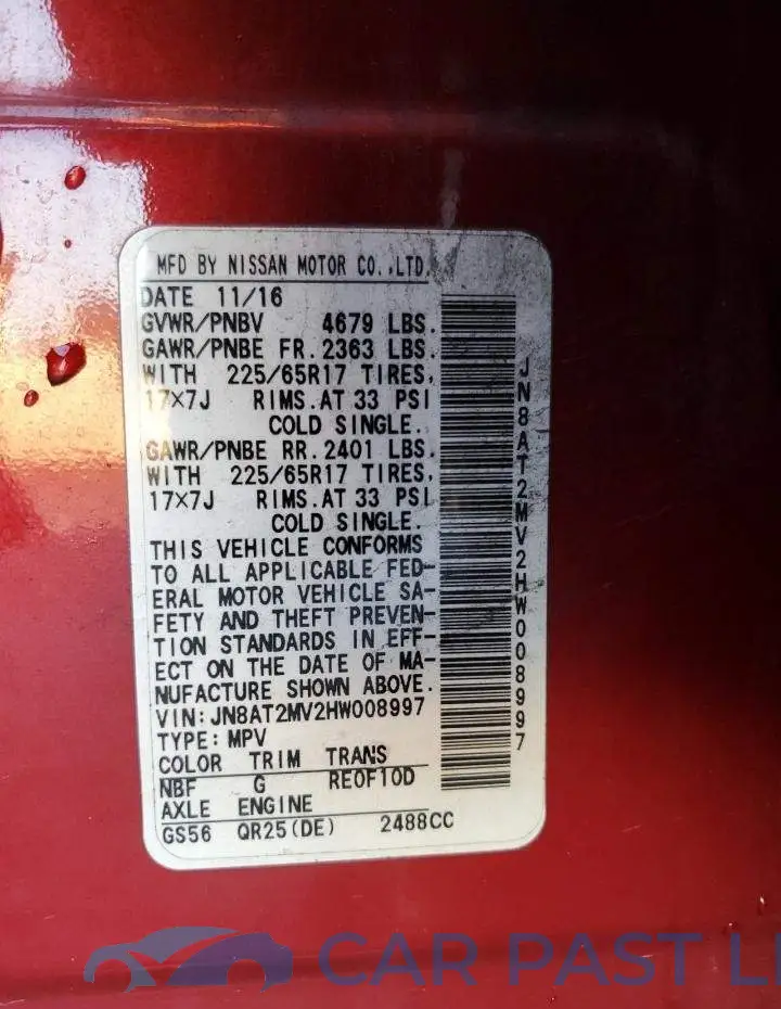 JN8AT2MV2HW008997# 13