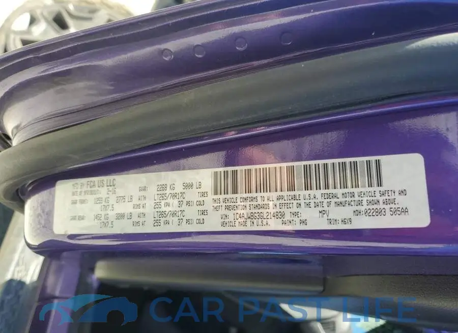 1C4AJWBG3GL214830# 14
