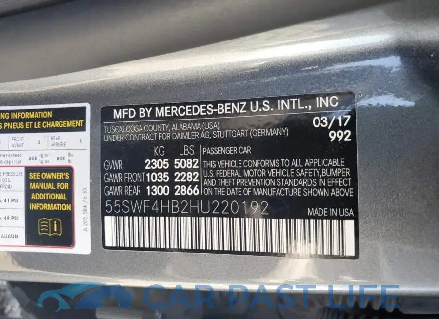 55SWF4HB2HU220192# 12