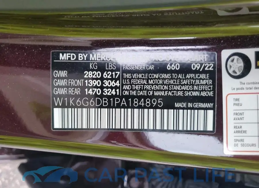 W1K6G6DB1PA184895# 12