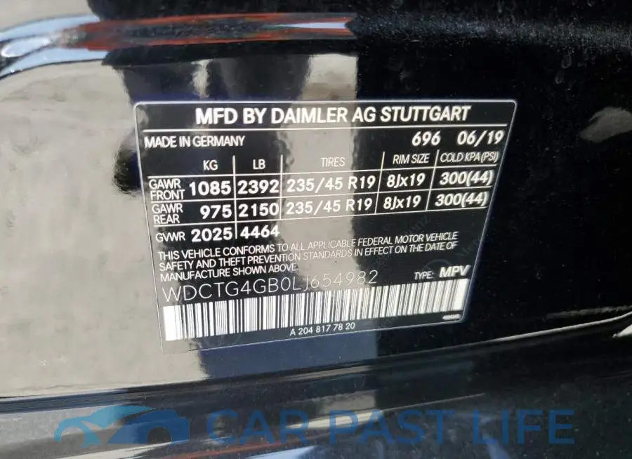 WDCTG4GB0LJ654982# 13