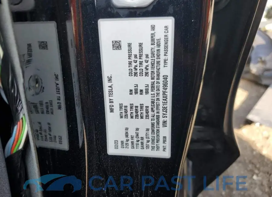 5YJ3E1EAXPF496040# 13