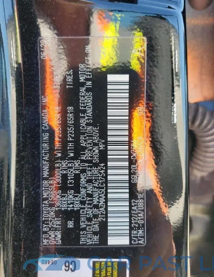 2T2AZMAA5LC175424# 13