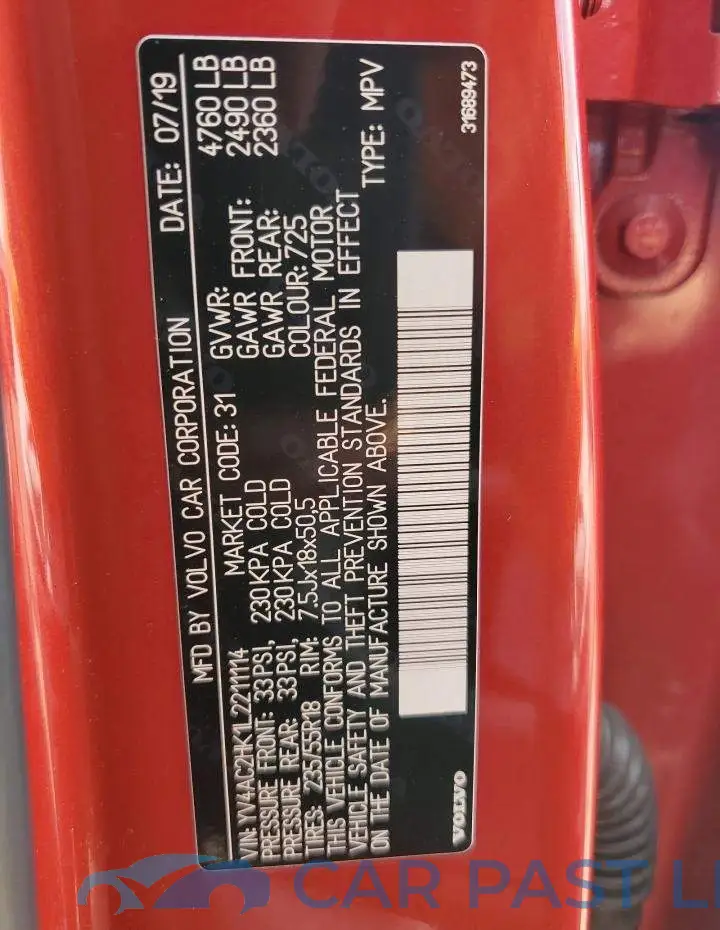 YV4AC2HK1L2211114# 13