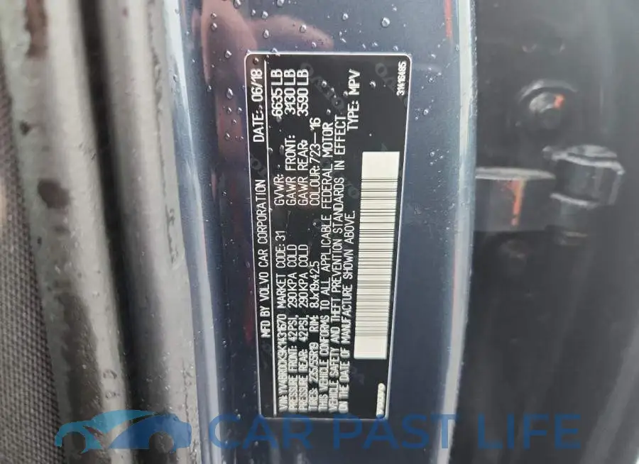 YV4BR0CK9K1431670# 14