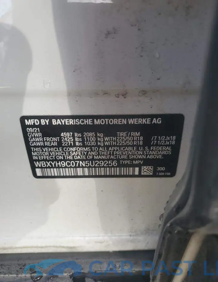 WBXYH9C07N5U29256# 13