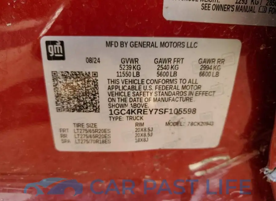 1GC4KREY7SF105598# 13
