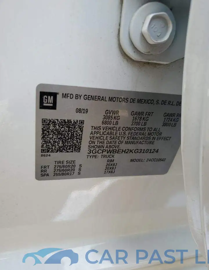 3GCPWBEH2KG310124# 13