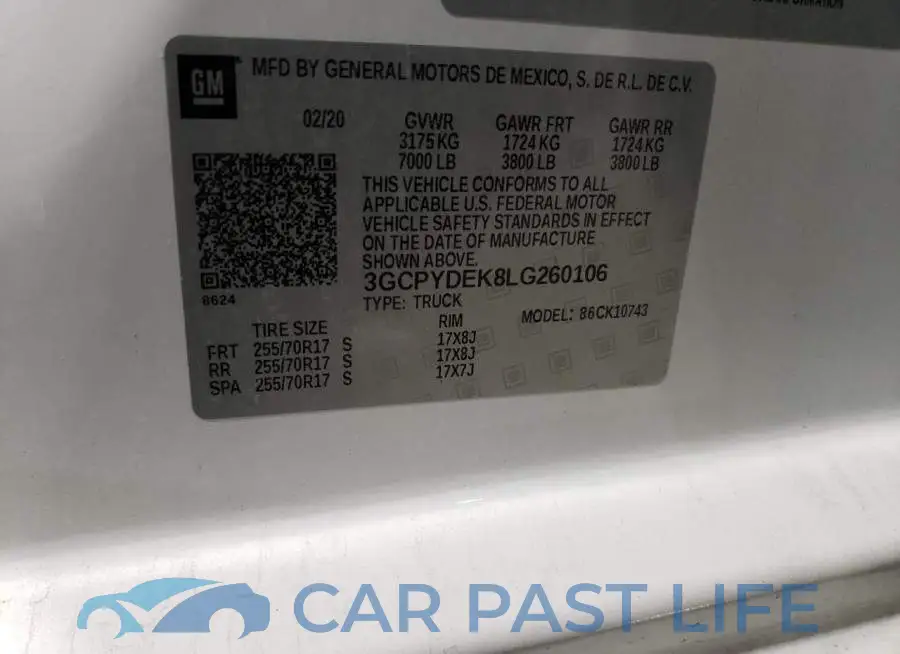3GCPYDEK8LG260106# 13