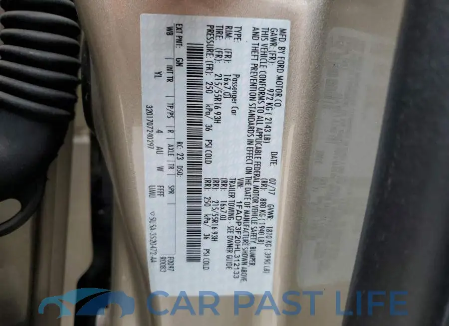 1FADP3F20HL312133# 12