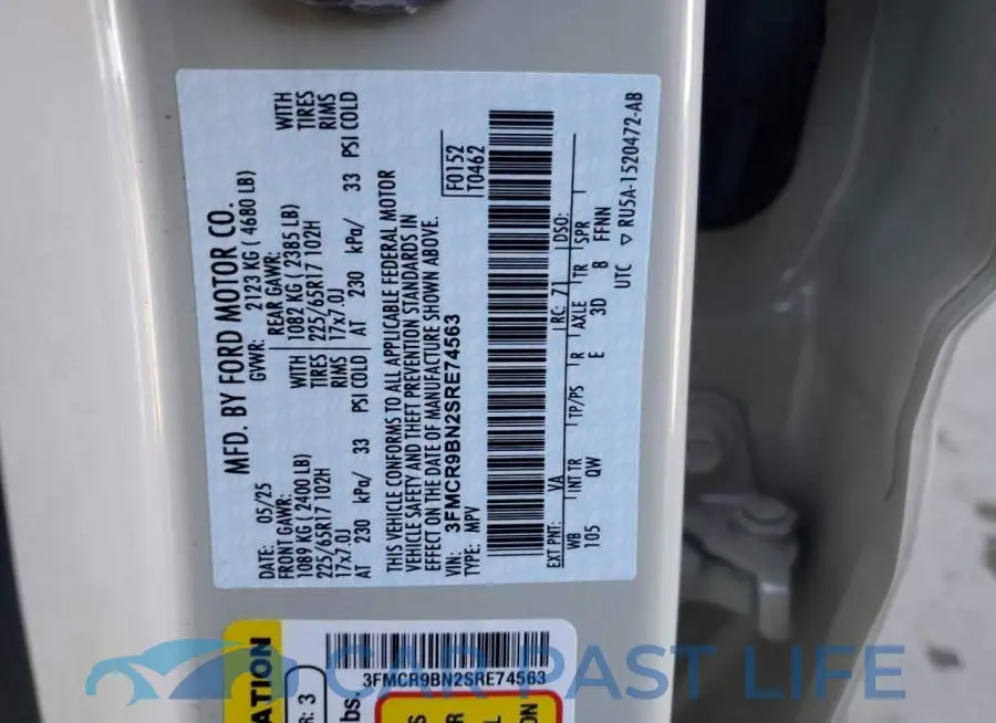 3FMCR9BN2SRE74563# 12