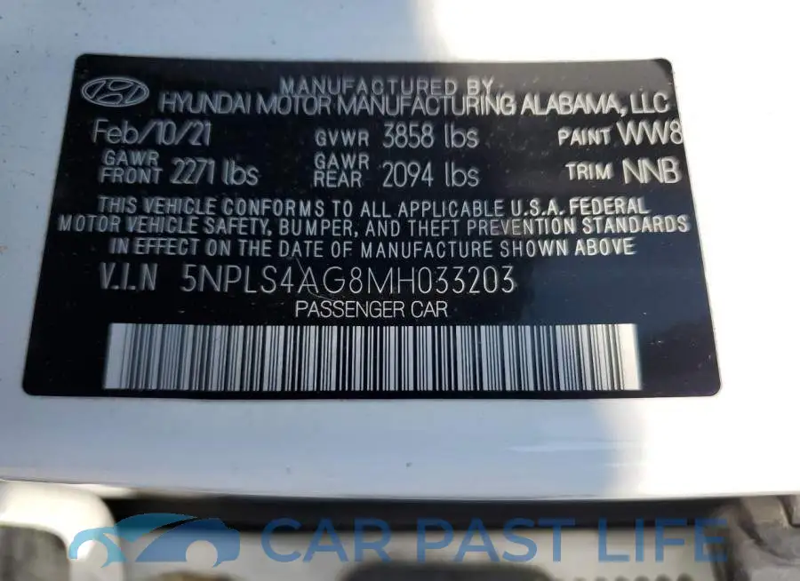 5NPLS4AG8MH033203# 12