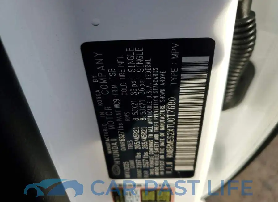 KM8RMES2XTU017680# 13