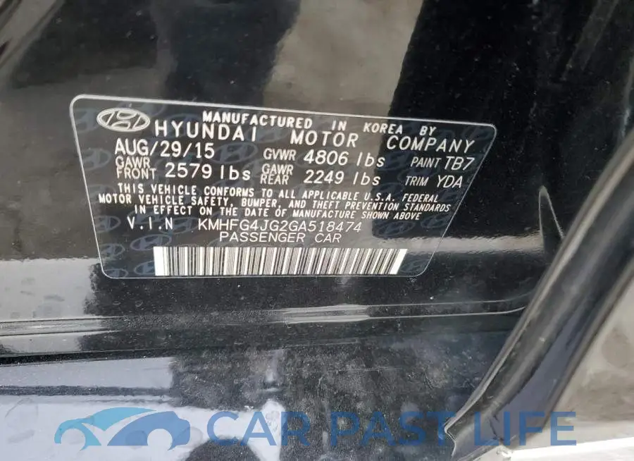 KMHFG4JG2GA518474# 12
