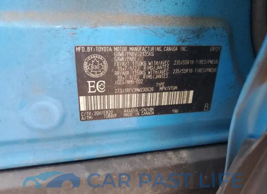 2T3J1RFV3MW230626# 14