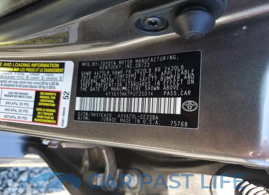 4T1G11AK7PU725014# 13