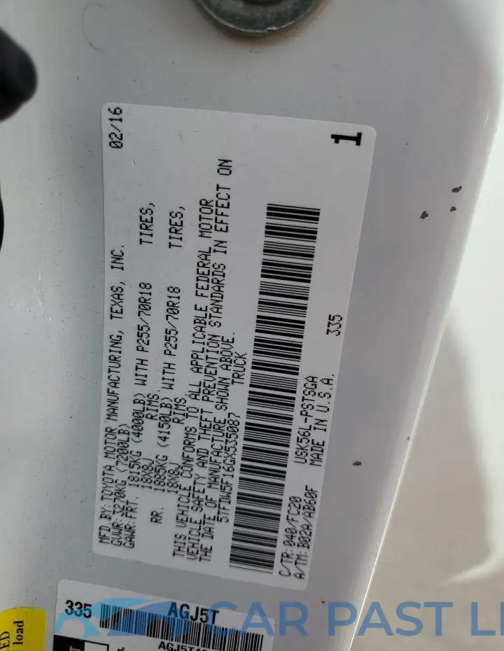 5TFDW5F16GX535087# 12
